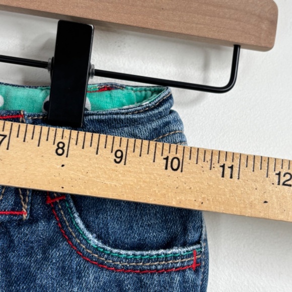 Mini Boden Bootcut Flare Jeans Girls 3-4Y Embroidered Back Flap Denim Classic - Picture 8 of 9